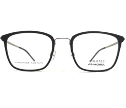 Lightec Eyeglasses Frames Morel L30178L NG 01 Black Silver Square 55-21-150 - £109.71 GBP