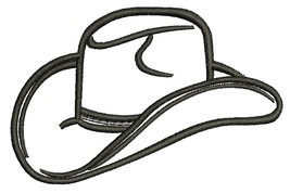 Hat machine embroidery design, simple hat embroidery pattern, minimalist... - $2.75