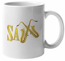 Sax Creative Saxophone Design Coffee &amp; Tea Mug For A Saxophonist, Composers, Mus - £15.81 GBP+