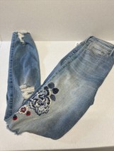 Hollister Ultra Highrise Supper Skinny Embroidered Distressed Light Jeans Size 3 - £18.99 GBP