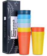 20 Oz Reusable Wheat Straw Cups, 8 PCS Light Weight Tumblers for Juice S... - £21.53 GBP
