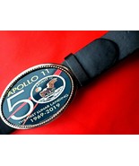 APOLLO 11 MOON LANDING 50 Year ANNIVERSARY Belt Buckle &amp; Black Belt - NEW! - $33.71 CAD
