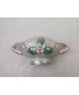 Iridescent Porcelain Bud Flower Oblong Vase 6 1/2&quot; Long - $9.90