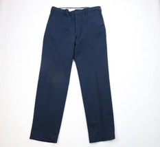 Vintage 70s Streetwear Mens 36x34 Faded Knit Straight Leg Chino Pants Blue USA - £51.39 GBP