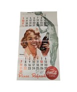 Vintage 1954 Coca Cola Calendar Poster Basketball January/February Coke ... - $105.74 CAD