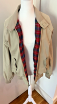 Rare 80&#39;s Vintage Large Hill &amp; Archer Men&#39;s Bomber Jacket Khaki with Pla... - £21.03 GBP