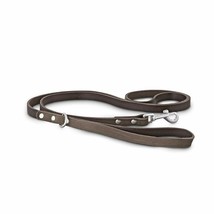 Bond &amp; Co. Gray Suede Leather Small Dog Leash 1/2&quot; Width, 4&#39; Length, Small/Mediu - £19.70 GBP