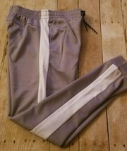 Reebok Jogger Sweat pants Grey &amp; White W/ Side Stripe  Boys Youth    XL NWT - £12.24 GBP