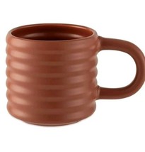 Ribbed Mug Matte Finish Stoneware Coffee Mainstays 17 oz Pottery like Ca... - $312.47 MXN