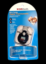 CVS Micro Temple Digital Thermometer Fever Alarm Safe For All Ages Travel Case - £5.51 GBP