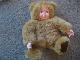 Beautiful Anne Geddes Fuzzy Bear Doll Baby Light Brown  7 - 8 inches  MINT - £24.08 GBP