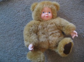 Beautiful Anne Geddes Fuzzy Bear Doll Baby Light Brown  7 - 8 inches  MINT - £22.69 GBP