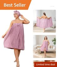 Comfortable Spa Wrap Set for Women Plus Size XXL-XXXXL with Matching Hai... - $49.45