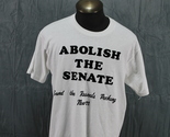 Vintage Graphic T-shirt - Abolish the Senate Felt Lettering - Men&#39;s Extr... - £30.84 GBP