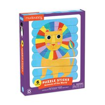 Mudpuppy Animals of The World Puzzle Sticks, 24 Double-Sided Sticks Crea... - $11.50