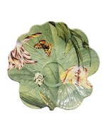 Spode Floral Haven  7&quot; Saucer Plate S3767 Leaf Shape Green Flowers Butte... - £19.01 GBP