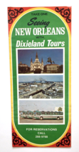 New Orleans Sightseeing Tour Brochure 1970s Dixieland Tours Vintage Bus ... - $8.00