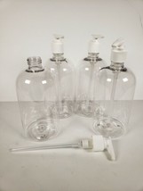 Clear Pump Bottle 10oz, Shampoo Pump Lotion Bottles with Dispenser, 4 Pack - £11.92 GBP