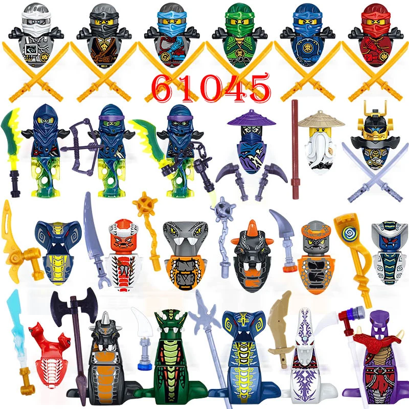 24pcs Ninja Mini Toy Doll Figure Ghost Evil Pythor Chop&#39;rai Mezmo Motorcycle Jay - £21.14 GBP