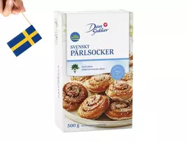 Dan Sukker Svenskt Pärlsocker, Swedish Pearl Sugar 500g (17.63oz) - $5.35
