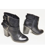 MIA Mabel Ankle Boots Booties Straps Zippers Western Black Women&#39;s Size 7 - £26.57 GBP