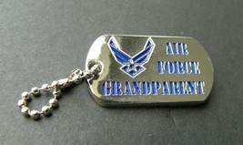 Air Force Usaf Grandparent Dog Tag Lapel Pin Badge 1.2 Inches - £4.43 GBP