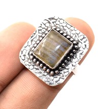 Blue Fire Labradorite Gemstone Handmade Fashion Ring Jewelry 6.25&quot; SA 5515 - £3.12 GBP
