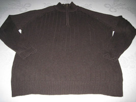 COVINGTON MENS 100% COTTON BROWN HALF-ZIP SWEATER L-BARELY WORN-GREAT - £6.04 GBP