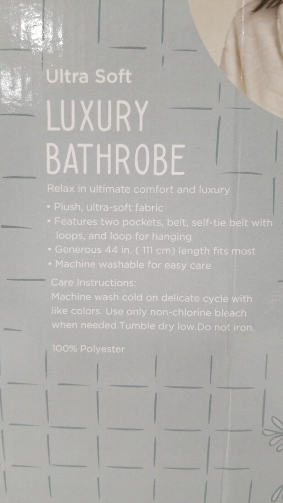 Wayland Square Ultra Soft Luxury Plush Bathrobe  White One size, 44'' Length Item image 5