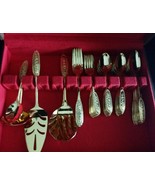 54 pc Towle Supreme Cutlery Beaded Rose Gold Electroplate Stainless - Japan - £135.85 GBP
