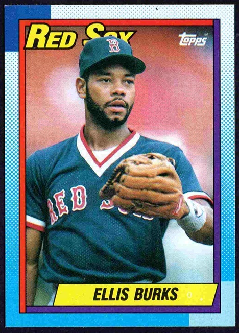 Boston Red Sox Ellis Burks 1990 Topps Baseball Card #155 nr mt - $0.50