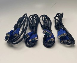 Lot of 4 VGA Video Adapter Cables Male Connectors Quick Ship - $10.00