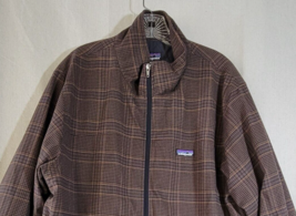 Patagonia Brown Plaid Jacket Full Zip Band Collar 27605 Mens XL - $73.82