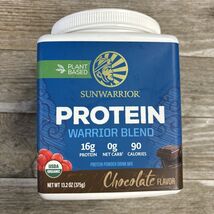 SunWarrior Protein Warrior Blend Chocolate Flavor 13.2oz Exp:12/2025-02/... - $17.70