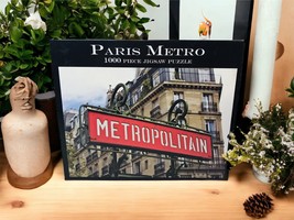 Pinkey Puzzles Paris France Metro 1000 Piece Jigsaw Puzzle Sign - $30.96