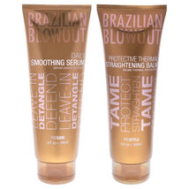 Acai Daily Smoothing Serum and Protective Thermal Straightening Balm Kit... - $41.99