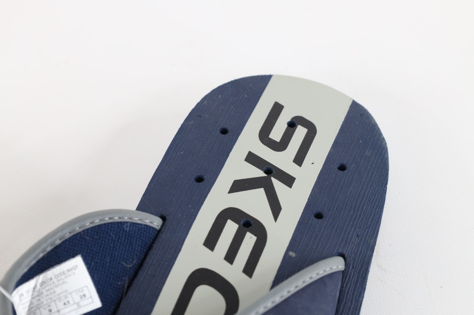 Deadstock Vintage Y2K Skechers Mens 10 Sport H2O Thong Sandals Shoes Navy Blue Item image 5