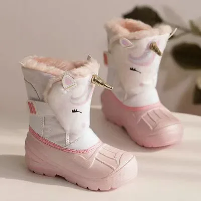 Children Snow Boots Lovely   Pattern Waterproof Kids Boots for Boys Girls Winter - $91.80