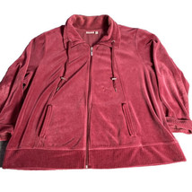 Croft Barrow Women’s 3X Zip Up Winter Fall Jacket Banded Waist Red Turtleneck - £11.77 GBP