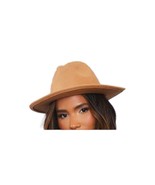 Solid Tan Beige Brown Women&#39;s Lady&#39;s Chic Fedora Hat - £11.33 GBP