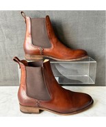 Frye Melissa Chelsea Boot Cognac Brown Leather Pull On Ankle Boot-Women&#39;... - $2,169.55 MXN