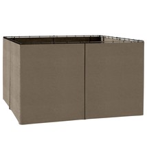 Outsunny 10&#39;x12&#39; Gazebo Sidewall Set - Dark Brown Replacement Panels - $100.99