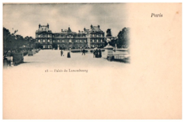 Palais Du Luxembourg Paris France Black And White Postcard - £6.92 GBP