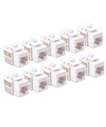 UL Listed 10 Pack RJ45 Keystone Jack Cat6 Keystone Jacks in White - £28.09 GBP