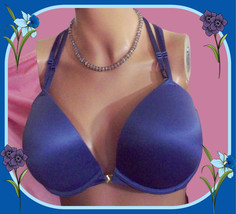 38DD Blue Front Close Strappy Lace Ext Lift Victorias Secret VERY SEXY PU UW Bra - £35.62 GBP