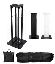 Rockville RTP82B 8 ft Adjustable Black Totem Moving Head Light Stand+Scrim+Bag - £326.92 GBP