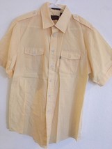 Vintage 60s/70s Levis Usa Xl Yellow Button Front Shirt Men&#39;s Poly Cotton Blend - £30.37 GBP