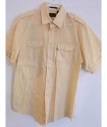 VINTAGE 60s/70s LEVIS USA XL Yellow Button Front Shirt Men&#39;s Poly Cotton... - £30.28 GBP