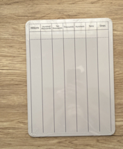 Math Manipulatives White Board for Students Dry Erase Division 9&quot; X 12&quot; NEW - £12.00 GBP