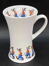 Disney Store Coffee Mug 6&quot; Tall Goofy Walking &amp; Slipping On Banana Peel Ceramic - £15.81 GBP